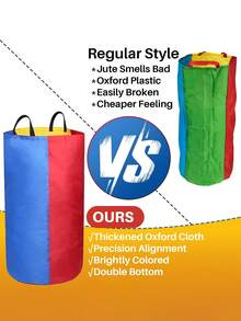 三种尺寸 - 户外后院游戏，户外麻袋赛跑袋，适用于草坪露营野餐、户外运动训练派对用品袋、比赛袋、生日派对、家庭聚会嘉年华、庭院草坪生日派对、家庭聚会嘉年华、户外庭院草坪生日派对