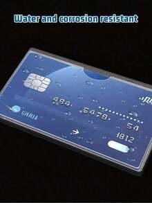 4-Count Or Clear PVC Card Covers, Water-Resistant - 無色 - 查看 3