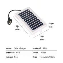 1pc 5V Portable Solar Panel, Outdoor Emergency Charging Board (Battery Not Included), Suitable For Outdoor Camping Phone Charging Devices - Multicolor - View 4
