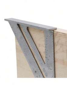 新款7英寸三角尺测量工具，铝合金材质，木工工具，英制/公制角度尺，速尺，木工工具 - 彩色 - 查看 4