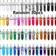 5/10/20/30/40颗装多色天然石吊坠 - 各种不对称形状的宝石珠子，石英月光石饰品 - 适用于DIY珠宝制作，手链，项链，耳环，珠宝制作珠子 - 彩色 - 查看 34