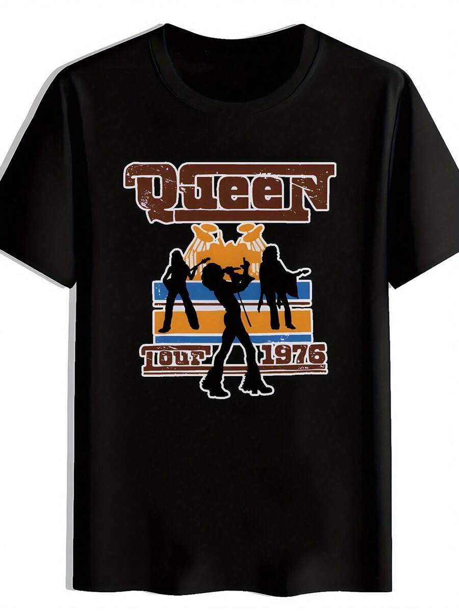 Camicia grafica da uomo ispirata alle rock band - Camicia estiva in poliestere di ispirazione vintage con stampa ;; . Disegno di musica heavy metal. Elementi AC. E stile . Per viaggi, spiaggia e regali per festival. Abbigliamento da festival, camicia da rock band, camicia stampata. - nero - Visualizzare 1