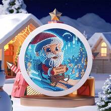 1pc Christmas 5D Diamond Painting Kit With Frame - DIY Children Mosaic Diamond Art | Holiday Handicraft, Fun Handmade Christmas Decoration, Ideal Christmas & New Year Gift For Boys And Girls, Porch And Indoor Home Decor - Christmas Diamond Painting - View 10