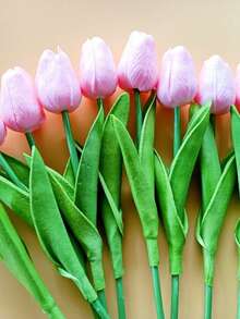 10 bông hoa tulip nhân tạo với cảm giác như thật | Hoàn hảo cho trang trí nhà cửa, đám cưới, ngày lễ và các mùa lễ hội, quà tặng ngày Valentine cho khu vườn, làm vườn, đồ dùng làm vườn, trang trí phòng, đồ nội thất ngoài trời, quà tặng ngoài trời cho phụ nữ - Nhiều màu - Xem 7