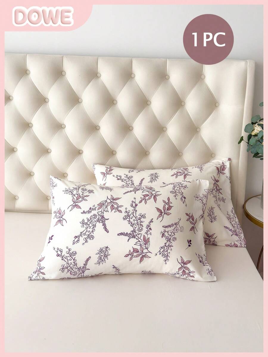 1个100%涤纶植物图案信封式枕套，不含枕芯 - 彩色 - 查看 1