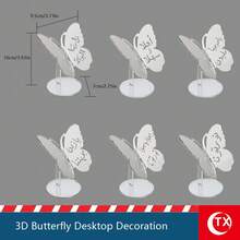 TX 3D Double Butterfly Mirror Acrylic Tabletop Ornament, Arabic Henna Wedding Blessing Word Display Sign, Muslim Bridal Party Reception Welcome Decorations - Multicolor - View 13