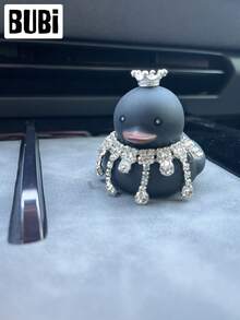 Wonuu Diamond Duck Design Car Decor Rubber Accessory, Interior Cute Universal Car Dashboard/Desktop