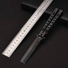 1pc New Valorant Fearless Contract Nightblade Butterfly Comb Balisong Toy - Birthday Gift - Perfect Gift - Holiday Gift - Toy - Gift - Multicolor - View 8