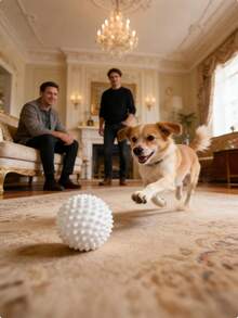 1个可重复使用的洗衣球 - 橡胶材质，去污除毛，专用于特定衣物，无需电源，必备家居清洁用品，衣物柔顺烘干球，减少褶皱和静电，防止衣物在家中和洗衣店缠绕，无需用电，也可作为猫狗玩具，母亲节、情人节、送给朋友、妈妈、女朋友的绝佳礼物，颜色和款式随机。 - 彩色 - 查看 5