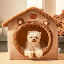 Foldable Pet Bed House, Suitable For Cats & Dogs, Washable Comfortable Warm Puppy Cave Sofa