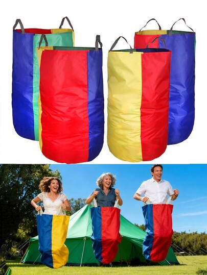 三种尺寸 - 户外后院游戏，户外麻袋赛跑袋，适用于草坪露营野餐、户外运动训练派对用品袋、比赛袋、生日派对、家庭聚会嘉年华、庭院草坪生日派对、家庭聚会嘉年华、户外庭院草坪生日派对