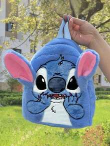Stitch Plush Backpack, Large Capacity Cartoon Backpack For Boys And Girls, Sweet And Cute Design, Suitable As Birthday, Party, Halloween, Easter, Christmas Gift