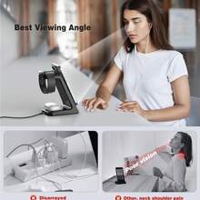 3 In 1 Wireless Charging Station Compatible With Apple Multple Devices - Magnetic Wireless Charger Dock -Travel Charging Stand Compatible With IPhone 17 16 15 14 13 12 Pro/Pro Max/Plus Compatible With Apple Watch Compatible With Airpods - Multicolor - View 7