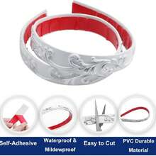 1 thanh nẹp góc trần tự dính linh hoạt 1m/2m, nẹp trang trí tường tự dán DIY dùng cho viền gương, phông nền TV và trang trí tường nhà. - Nhiều màu - Xem 18