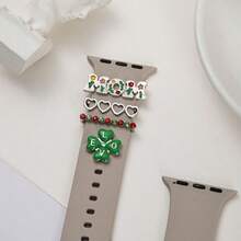 4pcs/Set Lovely Decorative Rings For Apple Watch Bands, Smartwatch Accessory, Thanksgiving Holiday Gift (Watch Band Not Included) - one-size - View 7