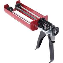 Pistola de calafateo antigoteo con mango ergonómico de acero, kit de herramientas para cartuchos de sellador y adhesivo de 400 ml/13,5 oz. - Rojo - Ver 5