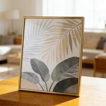 优雅金色亚克力大尺寸金属相框/海报框，简约铁艺，A4/A3尺寸，可壁挂或桌面摆放 - 金色 - 查看 5