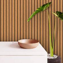 Adhesive Wallpaper With Ribbed Pattern, Natural Oak Wood, Medium Strips - Multicolored 7 - View 5