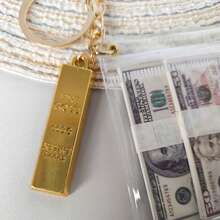 1 pieza Mini llavero realista de barra de dólar, accesorio casual y creativo para bolsos de mujeres/hombres, coches, regalo único para amigos, parejas, padres, cumpleaños, recuerdo de fiesta - Multicolor - Ver 5