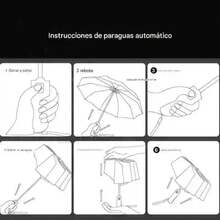 con boton abierto y cerrar automatico plegable CAPIBARA Paraguas Lindo Con Estilo y Color Aleatorio, CAPIBARA Paraguas protector solar, UPF50, accesorios CAPIBARA FPSN - lluvia-011 - Ver 7