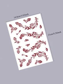 1 Sheet Flower Henna Tattoo Sticker Waterproof Brown Hand Tattoo Sticker For Women Party Decals Mehndi Designs Wedding Body Decor Stickers - Brown - View 5