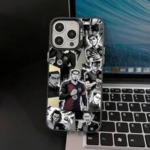 Envío nacional Funda para teléfono Apple Funda de fútbol B-Barcelona Funda anti-caída Cubierta trasera mate Funda para iPhone Compatible con iPhone 17/16/15/14/13/12/11/air/Pro/ProMax/Plus  Galaxy S21/22/S23/S24/S25 Plus Fe Ultra, Linda funda de teléfono anti-caída y anti-huellas - Negro - Ver 1