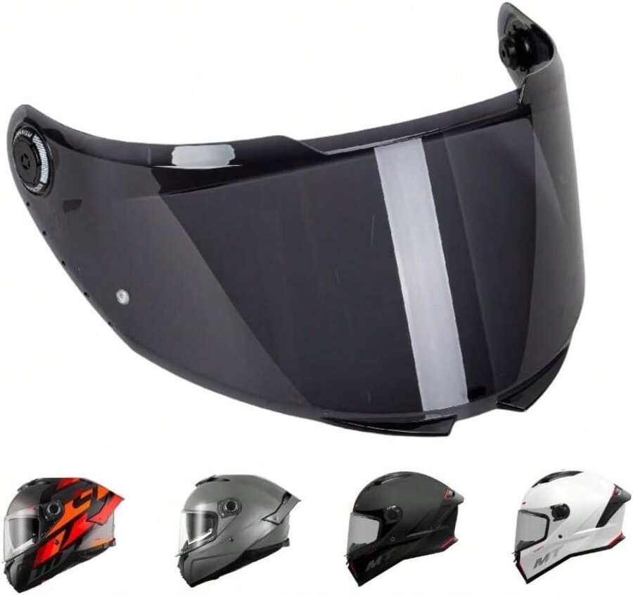 ALIENTO DEL VIENTO Mica Color Humo Negro para Casco de Moto MT Helmets Thunder 4 SV \/ Stinger 2 - Oro rosa - Ver 1