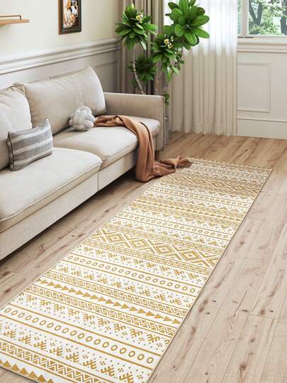 1 pieza Alfombra de pasillo estilo bohemio, alfombra suave impresa en chenilla vintage, alfombra larga de pasillo para cocina, apta para baño, cocina, entrada, pasillo, mesita de noche, sala de estar, dormitorio, alfombra de cocina antideslizante y lavable