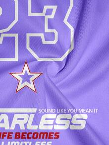 Men's Letter Print Round Neck Short Sleeve Casual T-Shirt And Drawstring Waist Shorts Set