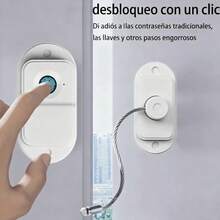 Cerradura de huella dactilar blanca, a prueba de niños, que evita la apertura de refrigeradores y armarios. - Blanco - Ver 6