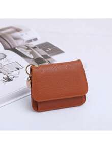 NYXIA 1个女士钱包纯色简约超薄卡包女钱包迷你零钱包女士钱包短款时尚女士卡包零钱包二合一钱包时尚纯色小卡包多功能防盗刷毛女士短款零钱包包旅行商务出差返校 - 彩色 - 查看 9