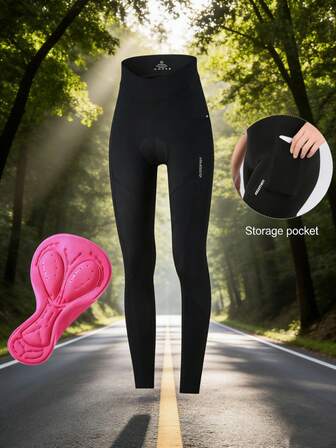 HISERWA Women's Cycling Long Pants Mountain Bike Shorts With Gel-Padded Seat And Side Pockets Suitable For Spring, Summer, And Fall High-Quality Craftsmanship Ideal For Outdoor Cycling