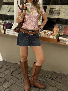 Women's Sequin Tops Sparkly Shirt Glitter Short Sleeve Tee Round Neck Velvet Tunic Party Disco Clubwear Blouse - Màu Hồng baby - Xem 9