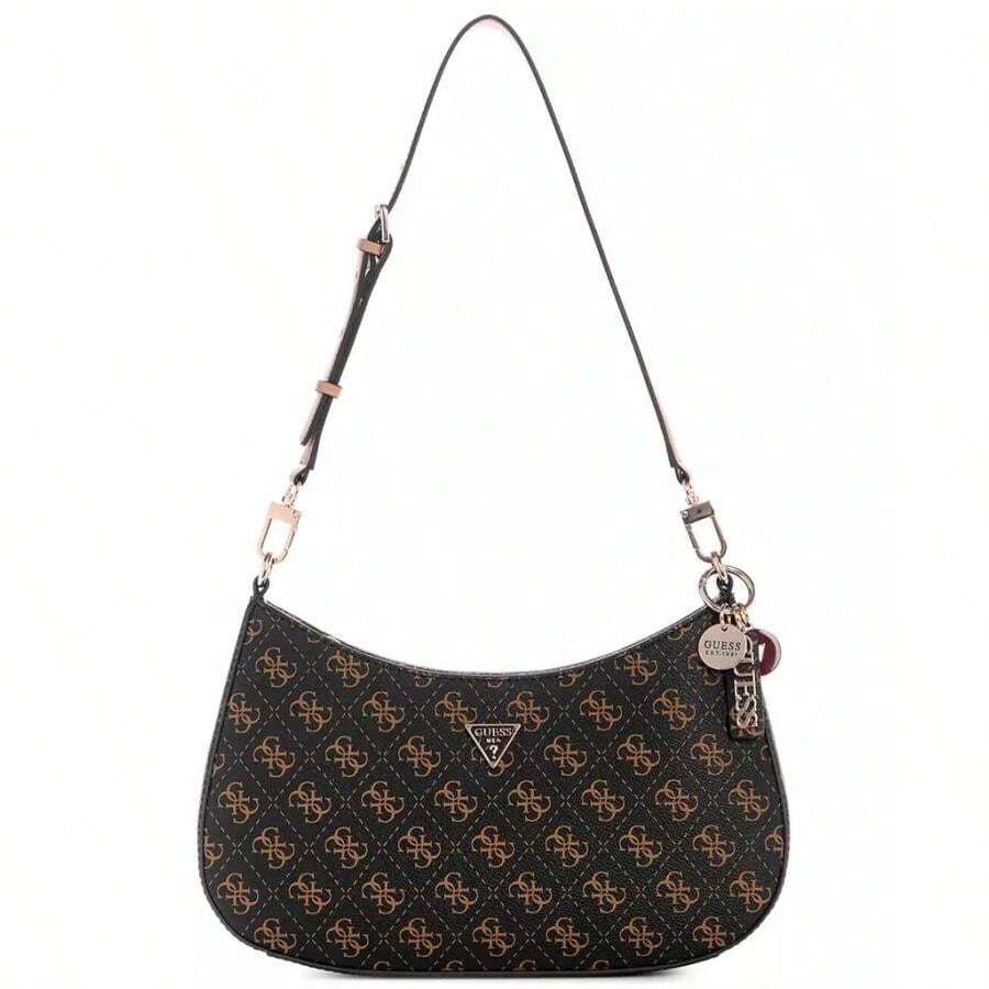 Guess Noelle II Top Zip Small Shoulder Bag |  | Women Shoulder Bags - 棕色標誌 - 查看 1