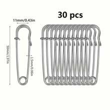 10/20/30/50个装多色加厚安全别针 - 特大号，多用途，适用于衣物、毯子、家居装饰和工艺品 - 提供古铜色、银灰色和黑色三种颜色可选 - 彩色 - 查看 25