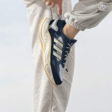 Adidas 阿迪达斯儿童男女通用休闲运动鞋，春季休闲运动鞋 - 黑藍色 - 查看 4