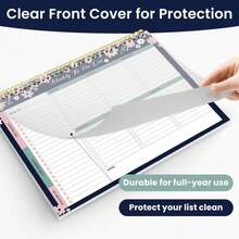 Weekly To Do List Notepad With 52 Undated Sheets(85"*11")- Undated Weekly Planner Notepad For Office Desk Accessories And Supplies - Midnight Lilac - ColorD - View 4