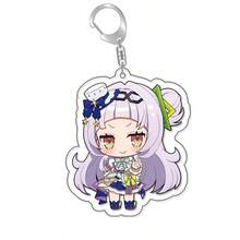 Anime Hololive Vtuber Figures Acrylic Keychain Inugami Crown Shirakami Fubuki Bag Charms Cartoon Pendant Fans Gift Keyring - Multicolor - View 34