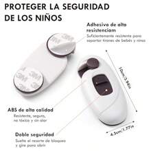 XISH Candado para Refrigerador 5 Piezas de Seguros para Puertas y Cajones Niños Cerradura de  con Adhesivo Cierres de  para Refrigerador para Gabinetes Refrigeradores Hornos - como en la foto - Ver 1