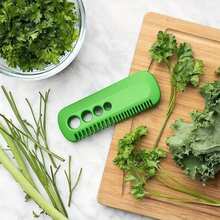 1pc Herb Stripper Tool - Quickly And Effectively Removes Parsley, Cilantro, Rosemary Leaves - Durable ABS Plastic, Green, Portable Kitchen Gadget - Multicolor - View 6