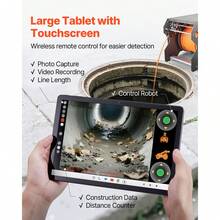 Sewer Pipe Inspection Robot, 394FT Pipeline Detection Crawling Robot With 2MP Front/Rear Cameras & Touchscreen Tablet, IP68 Plumbing Camera With Lights & Distance Counter For Industrial Pipes - 120m - View 4