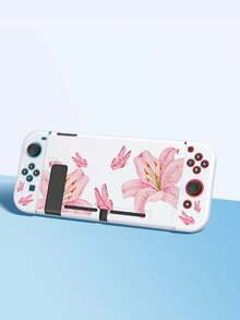 1pc Hibiscus Flower Pattern Protective Case/Storage Bag For Nintendo Switch2 (2025)/Switch/Switch OLED/Switch Lite, Detachable Left & Right Grip Covers, Best Gift For Switch Gamers - Multicolor - View 14