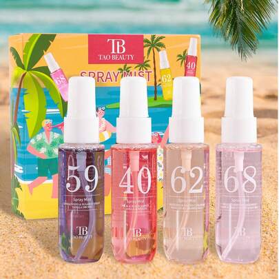 1/4/5pcs Gift Box Set Brazilian Fragrance Mist, Tropical Breeze Indoor Spray, Natural Wardrobe Freshener & Moth Repellent, Multi-Layer Energizing Mist, Long-Lasting Scent