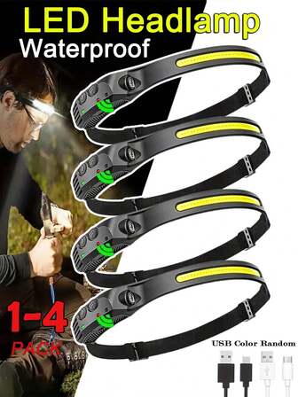 This LED Rechargeable Waterproof Headlamp Features 5 Super Bright LED Lights, 5 Lighting Modes, And A Powerful Flashlight Function. Suitable For Fishing, Night Cycling, And Mining With Its Long-Range Super Bright LED. The Headband Is Adjustable, Making It Perfect For Camping, Hiking, And Fishing.