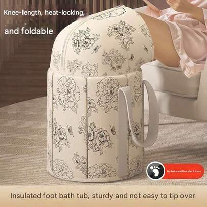 Foldable Foot Soaking Tub Creative Portable Wrapped Knee Feet Spa Basin For Pedicure Travel Camping Outdoor