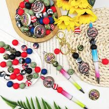 5/25/50pcs Military Soldier Series Silicone Bead Set - Soldier Badge & Design - Suitable For DIY Crafts Like Keychains, Necklaces, Bracelets, Decorative Pens, Jewelry And Pendants - Great For Back To School, Halloween, Christmas, Holidays, Birthday Gifts - Military Fan Soldier Series - View 3