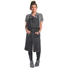 Mercer Culinary Metro Edge Talon Delantal para servidor, mezclilla índigo con costuras constantes(Zephyr Denim Negro Bib) - Multicolor - Ver 7