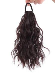 Children's Synthetic Ponytail Wig, Long Wavy Ponytail, With High-Elasticity Rubber Band, Heat Resistant, Suitable For Everyday Wear. - Multicolor - View 9