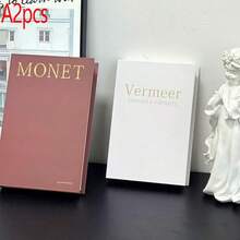 2册逼真书籍装饰摆件，豪华装饰书，客厅装饰，家居装饰，咖啡桌书籍，现代时尚装饰书，可堆叠展示书，酒店装饰，礼品 - 彩色 - 查看 13