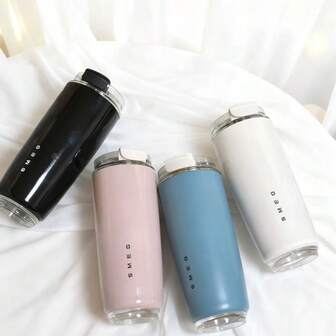 420ml High-Quality Vacuum Insulated Water Bottle, Large Capacity Office Tumbler, Portable Car Cup, Reusable Hot/Cold Drink , Leak-Proof Stainless Steel Mug, Stylish Thermal Cup For Students & Adults, Suitable For Home, School, Office, Party, Camping, Picnic, Great Gift For Friends, Birthday, Christmas, Valentine's Day